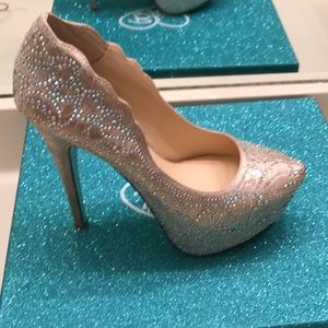 Silver and baby blue Betsy Johnson pumps